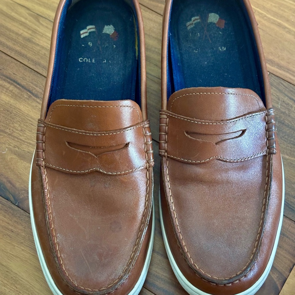 Cole Haan Men's Tan Leather Slip-Ons